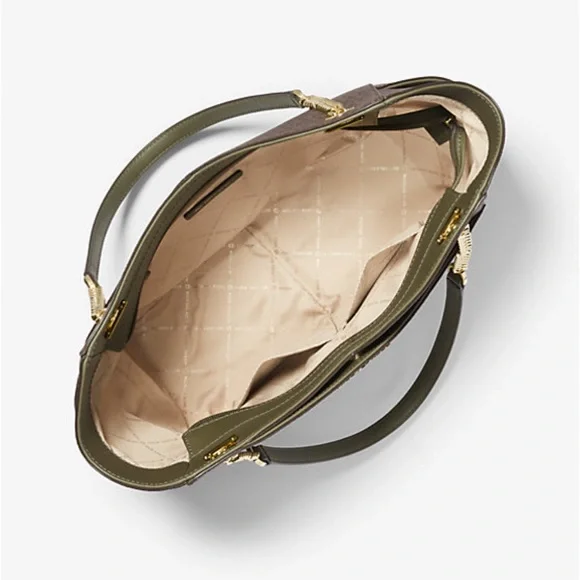 COPY - MICHAEL KORS 
Jet Set Large Logo Shoulder Bag
COLOR OLIVE 
NWT - Picture 4 of 16